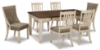 Picture of BOLANBURG DINING TABLE 4 CHAIRS +2 CHAIRS BACK UPHOLSTRED